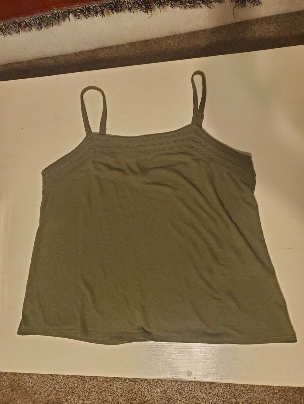 Market & Spruce, Olive Green Women's Spaghetti Strap Tank Top